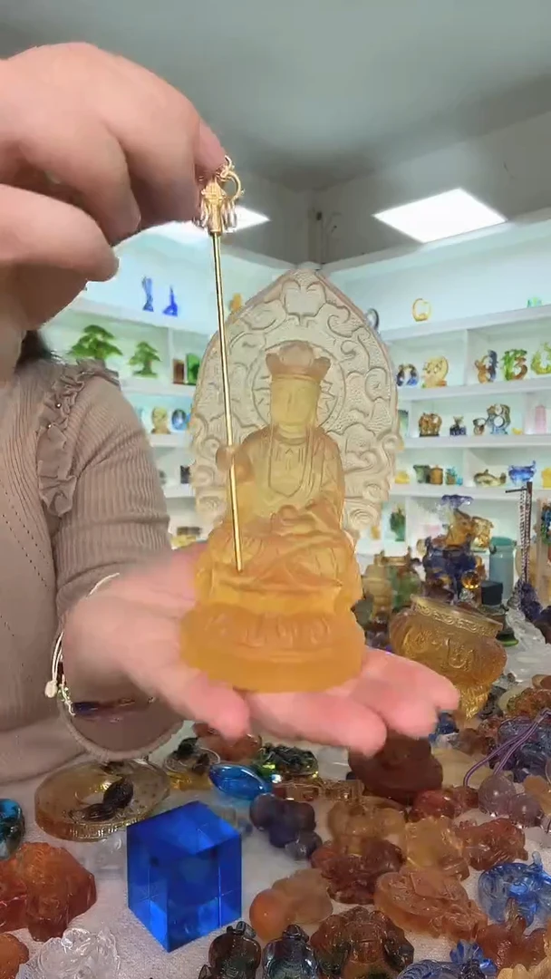 手工艺品琉璃地藏王