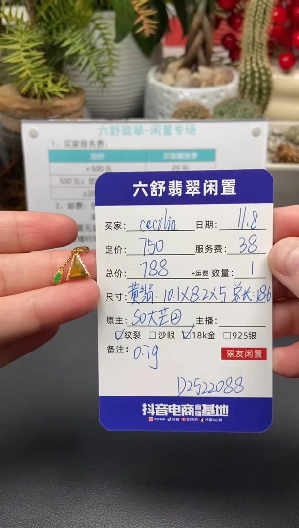 颈饰18K金镶嵌翡翠c****aD2522088
