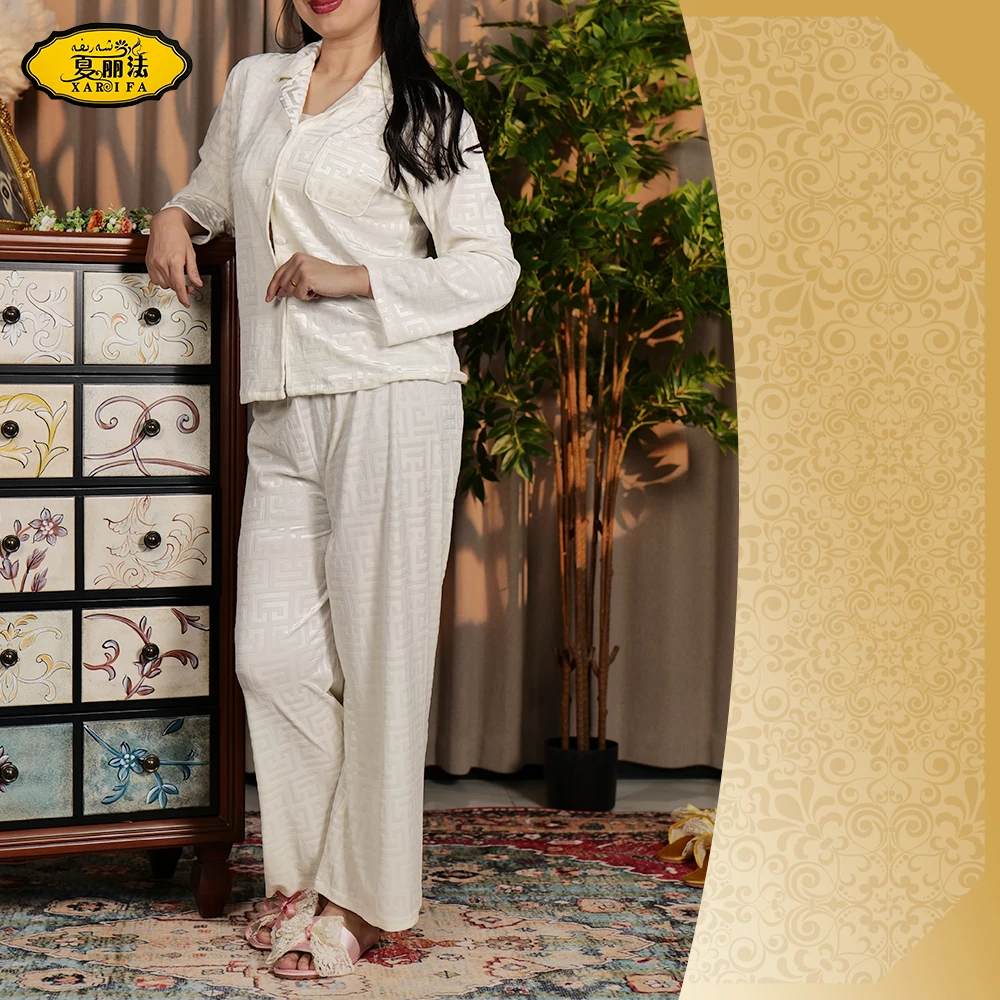 xarifa金丝绒轻奢女士长袖睡衣套装两件套气质时尚秋冬102