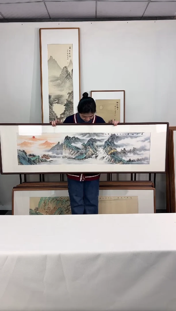 国画手绘*溪山神韵*52*172cm