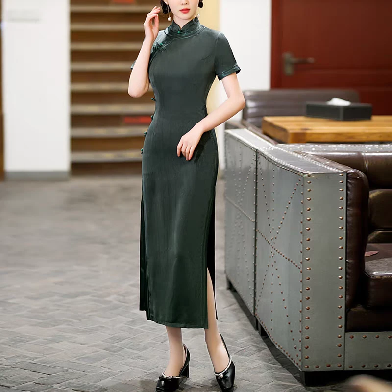 8830-大气上档旗袍2025新款上海新中式日常可穿改良中国风连衣裙