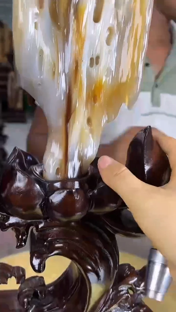 缅甸天然树化玉精品摆件