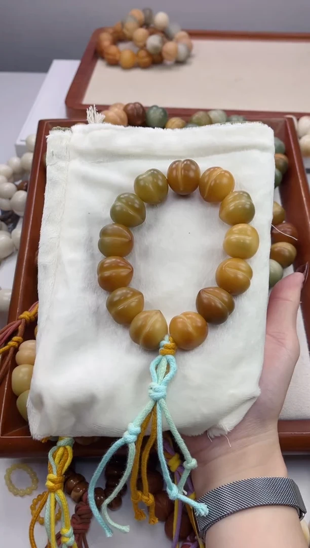 手串菩提根/象牙果妞f17干磨屁桃19*20mm手持