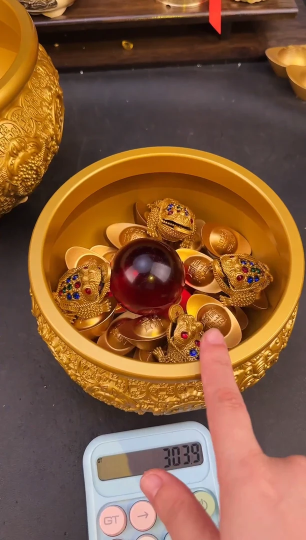 黄铜30颗2号元宝4只金蟾