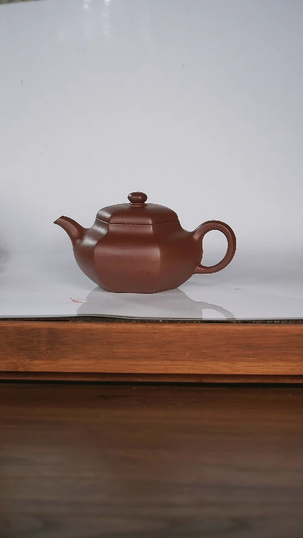 【闪购商品】紫砂茶壶 六方锦鼓 龙穴砂 160cc