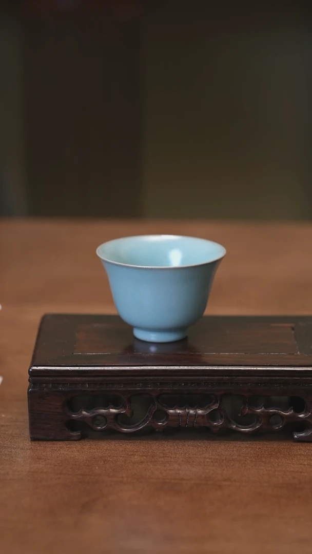 【闪购商品】Y宝丰宋官窑原产地汝瓷铃铛杯