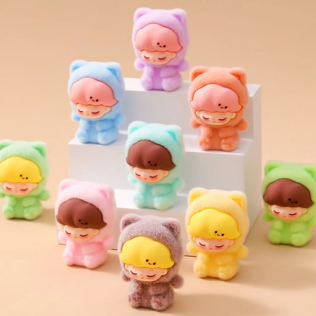 双倍保底+保套）植绒双马尾小女孩 diy饰品手工萌粒配件车载摆件