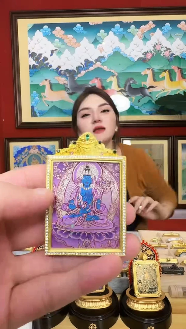 吊坠虚老师-热贡纯手绘周毛