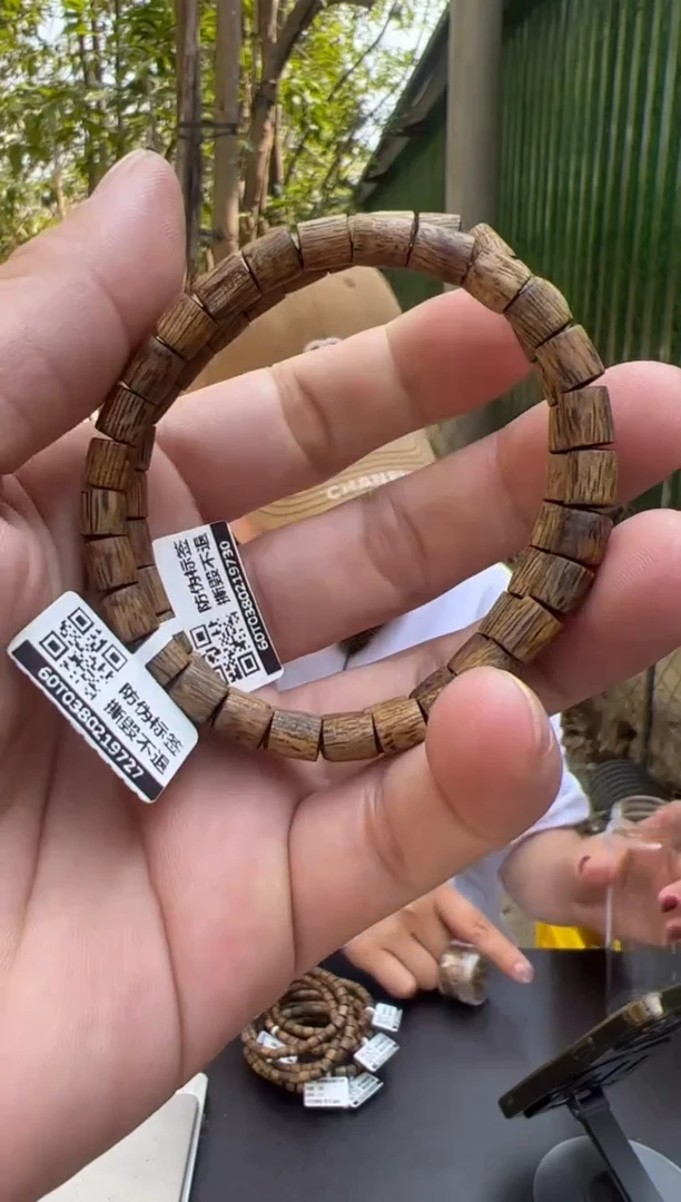 【闪购商品】沉香手串3克绿奇楠虫漏手串多样性发货1条