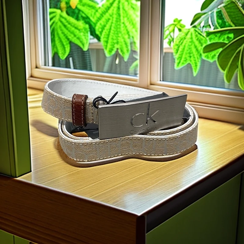 95新  ck窄腰带 黄色白字 90码sss 1193 2542