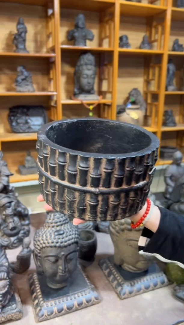 陶土【火山泥】竹节盆