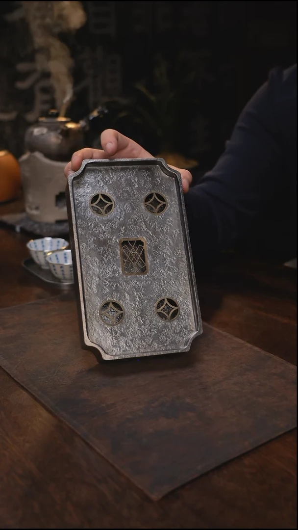 纯锡全手加厚钱孔壶承