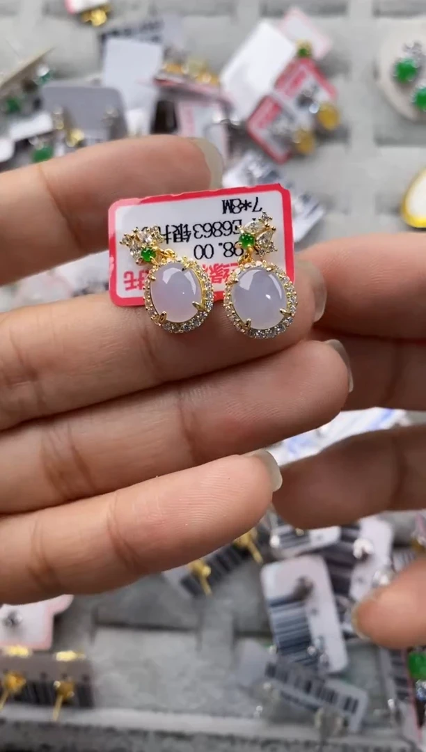 银S925镶嵌戒指翡翠11---4