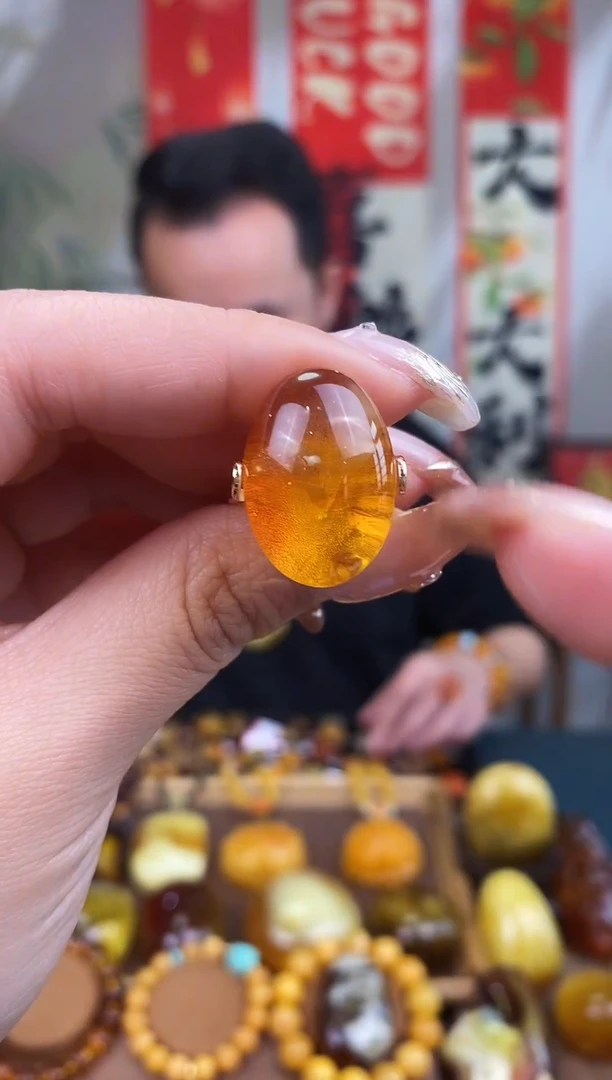 【闪购商品】琥珀裸石银S925镶嵌基地发货 一物一证 顺丰包邮