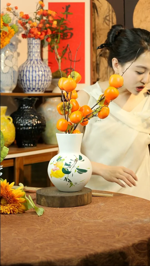 瓶宋韵系列纯手工手绘花器