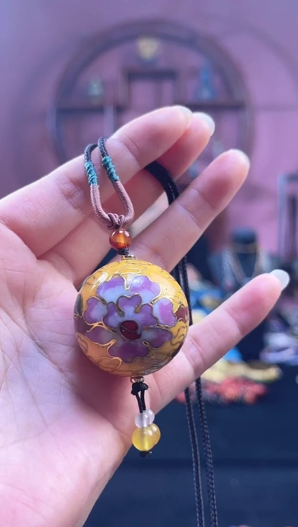 非遗 景泰蓝3.0大珠 黄色