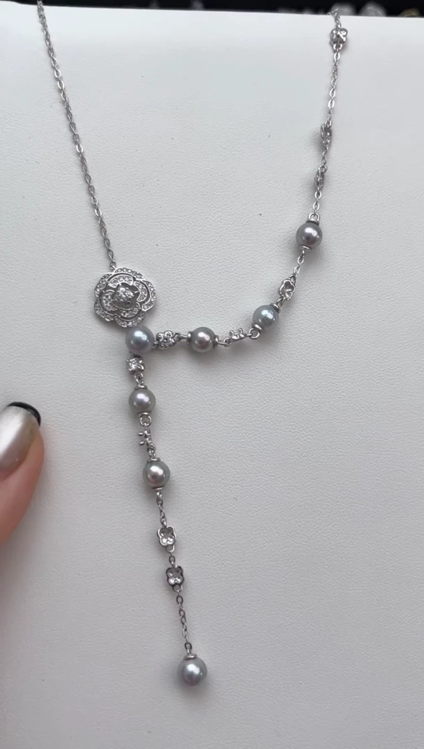 【闪购商品】海水珍珠颈饰银S925镶嵌S925银 海水项链