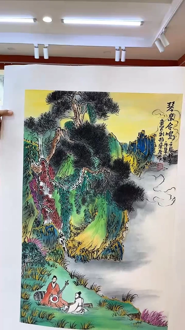 国画郑乐华手绘绘画作品17-18