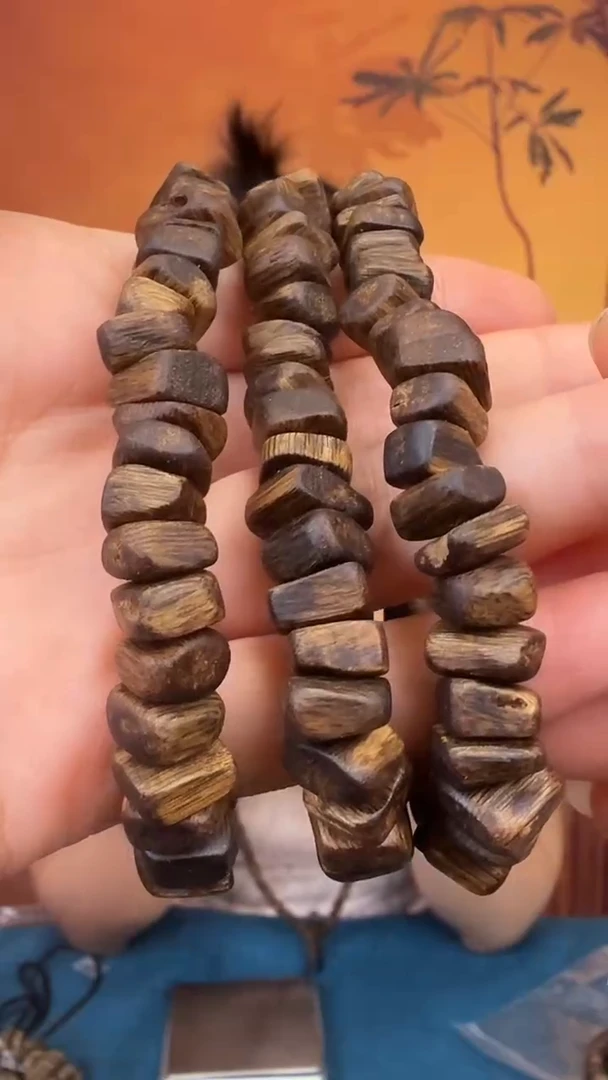 沉香沉香枕奇楠沉水单圈手C+沉香碎屑