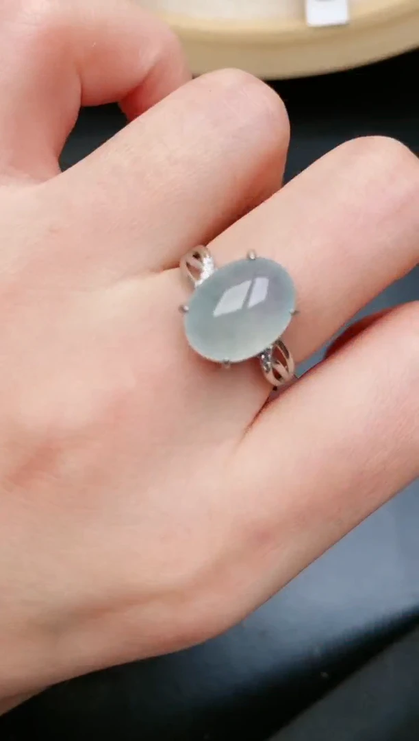 翡翠戒指银S925镶嵌.....