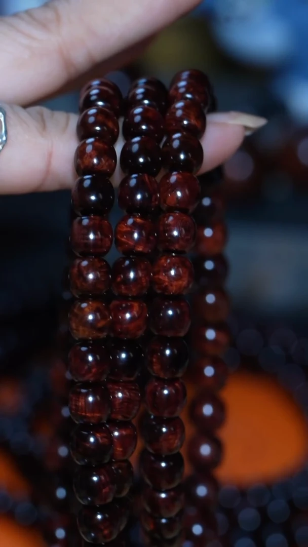 手串/手链黄花梨/降香黄檀望*【MOYU】海南黄花梨8*8.5*108文玩手串