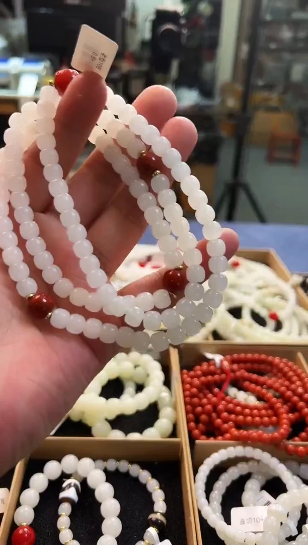 未镶嵌手串和田玉8+108