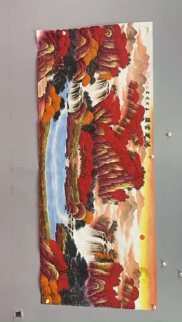 国画郑秀云 鸿运当头 小八尺 手绘