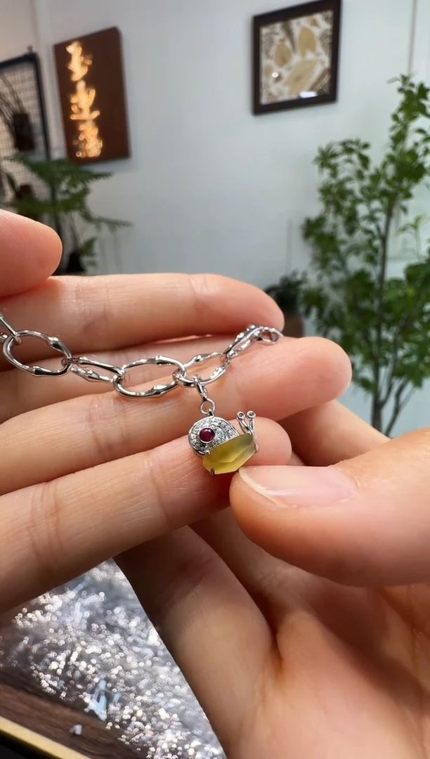 吊坠(不含链)18K金镶嵌翡翠00001800