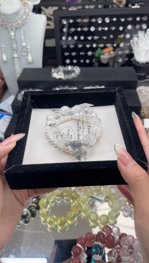 【闪购商品】烟晶手链银S925镶嵌天然水晶 多样性发货