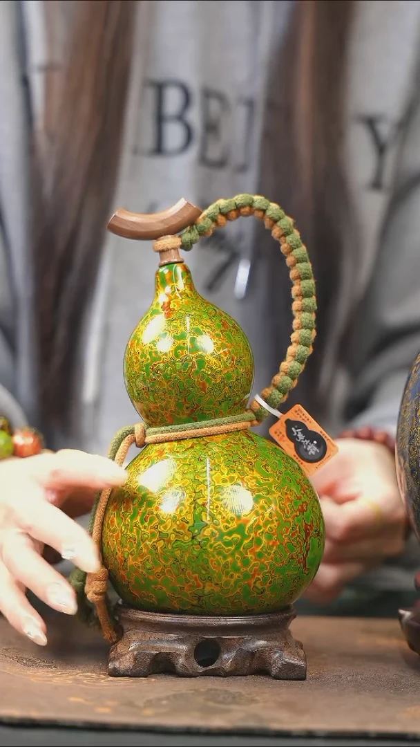【闪购商品】XJ219漆艺酒葫芦不包手串及旋转底座