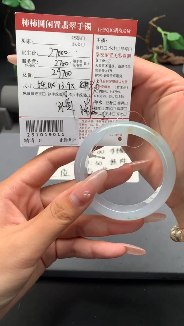 未镶嵌手镯翡翠姐姐251019011