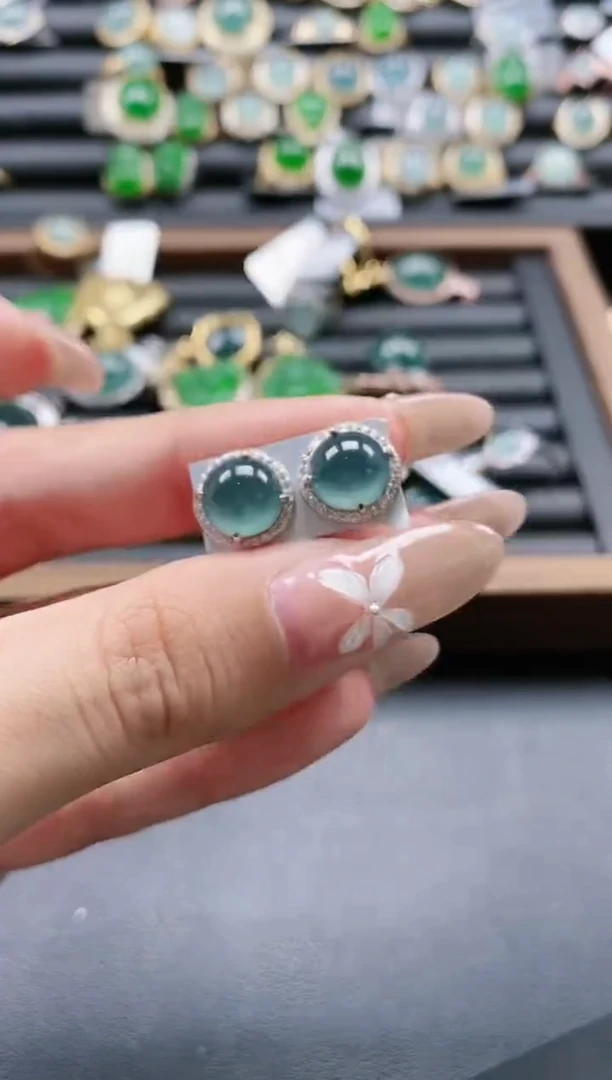【闪购商品】翡翠戒指银S925镶嵌5151-3