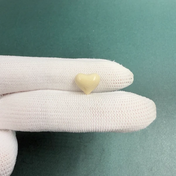 D1237天然猛犸牙爱心配饰 支持鉴定 假一罚四