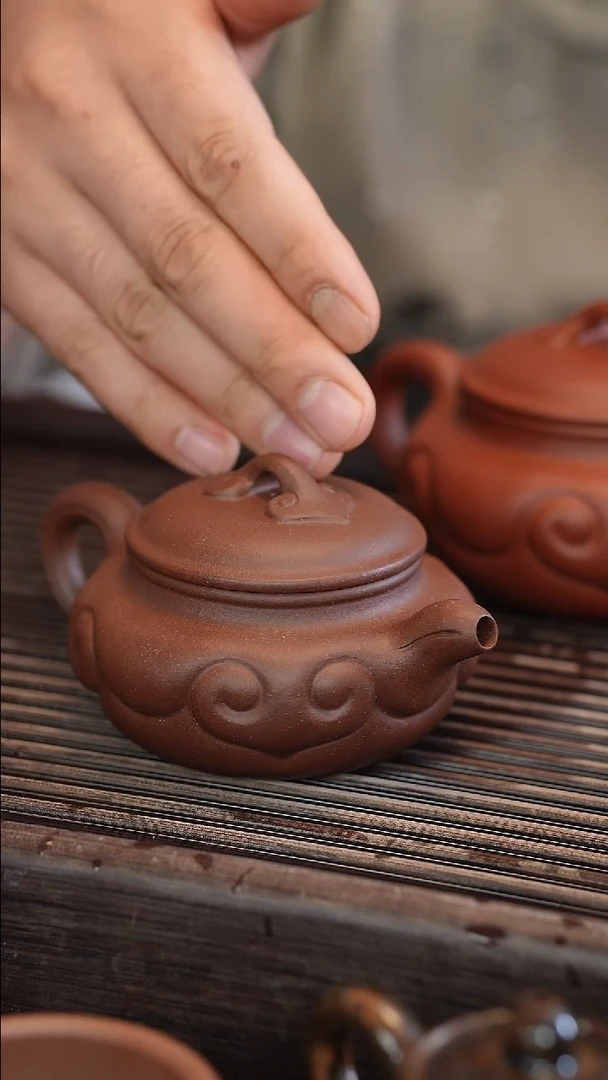 茶壶紫砂如意仿古 变色龙 半手工 260cc