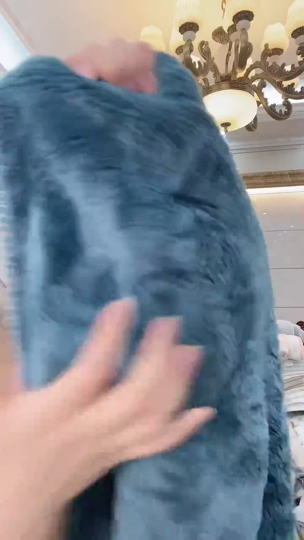 水貂毛200*230大GG孔雀蓝