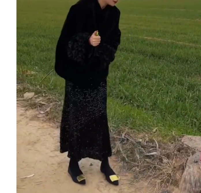 2024冬季新款时尚女装网红靓丽潮流气质洋气外套半身裙设计感ZX