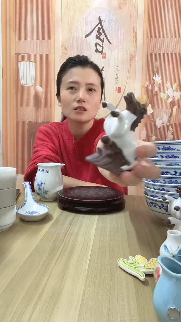 瓷陶瓷马摆件1个