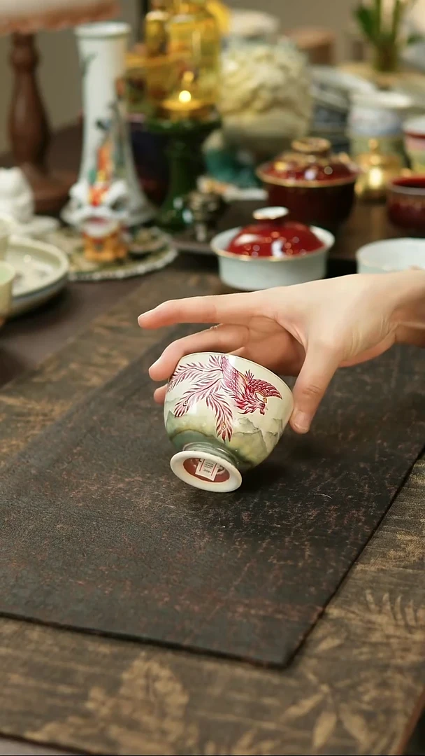 景德镇陶瓷杯碗柴烧多人