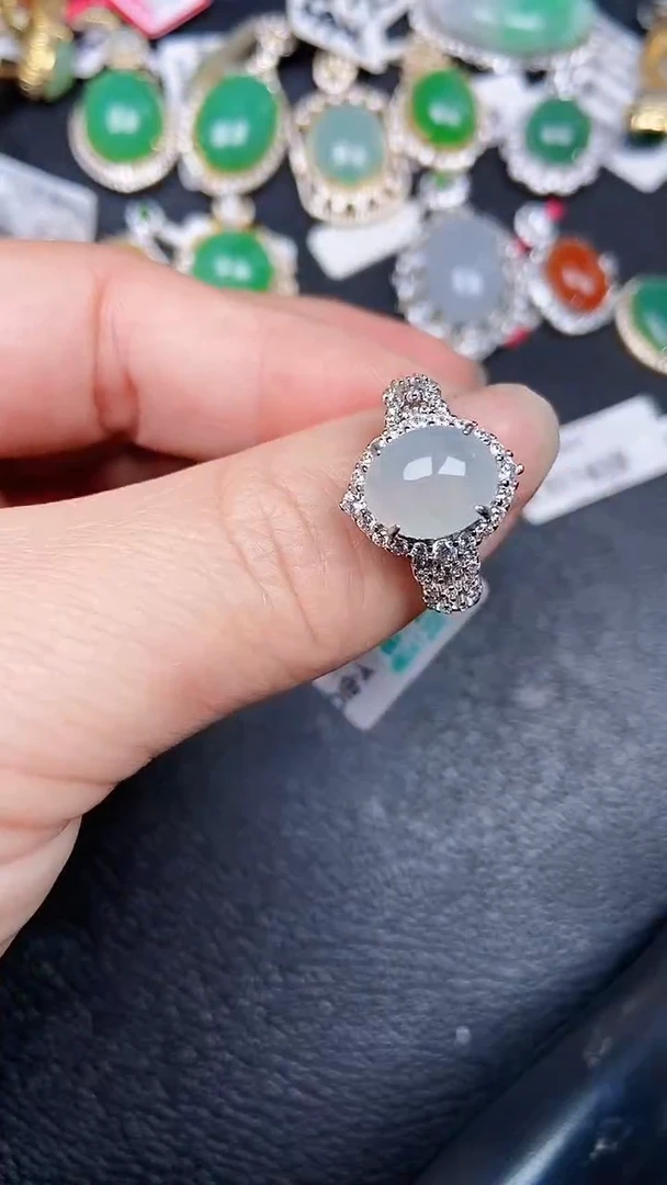 颈饰银S925镶嵌翡翠0796