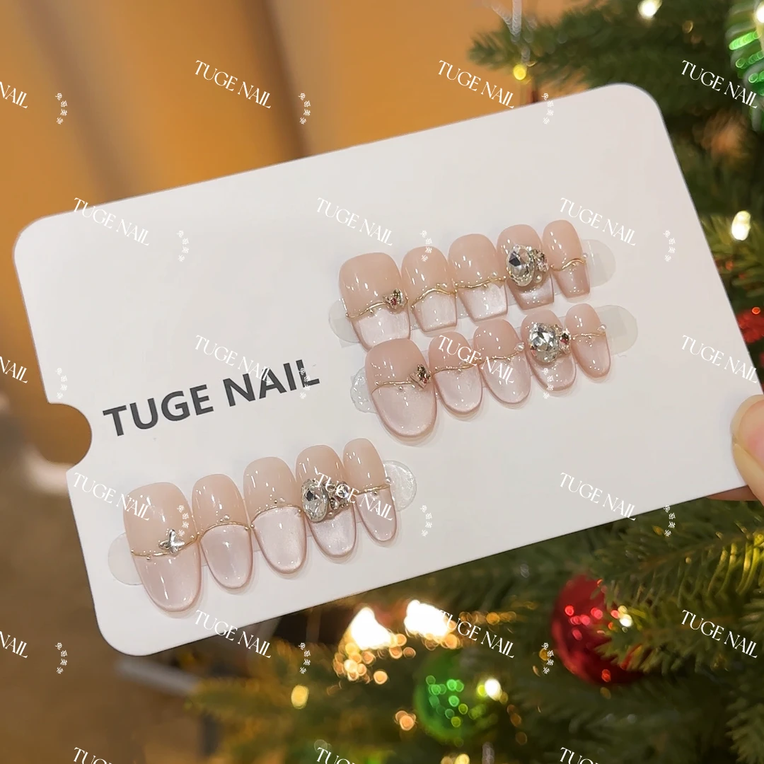 TugeNail “月湾星湖” 春季渐变猫眼美甲气质猫眼简约美甲TGXX