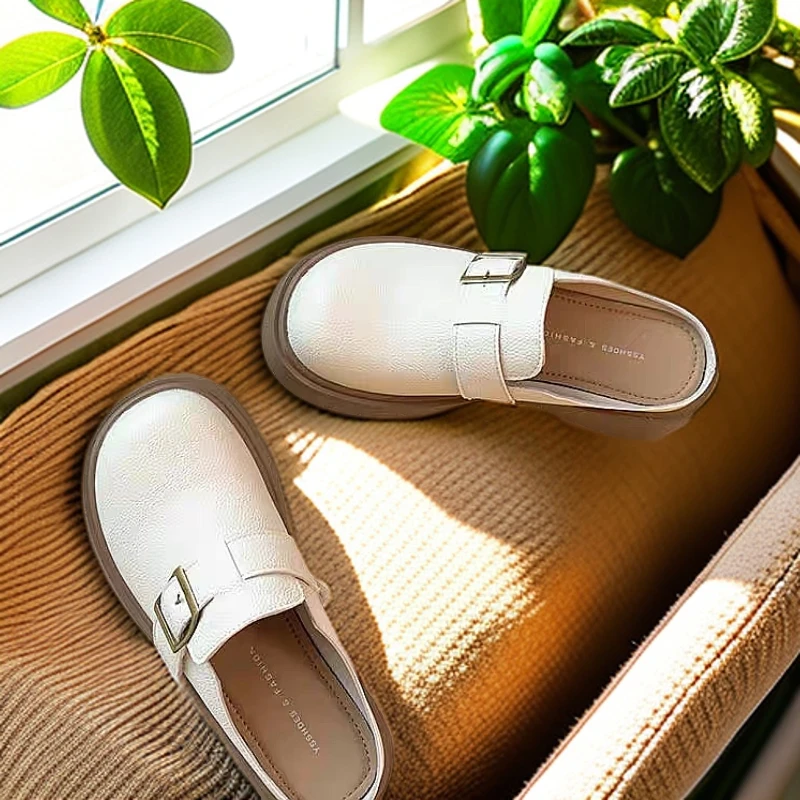 超轻厚底包头半托舒适百搭13906