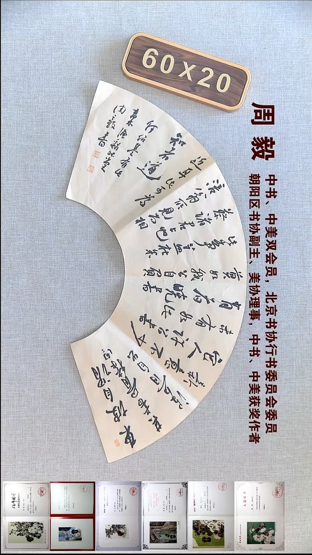 书法周毅书法扇面福利60*20东坡自谓