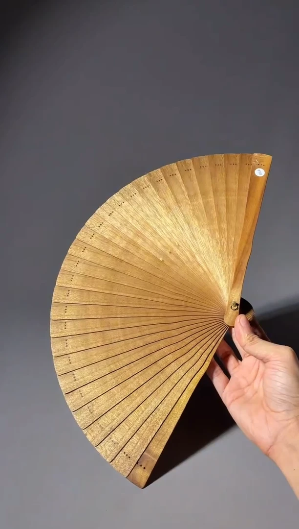 其他楠木（金丝楠）910号21cm小叶桢楠扇子