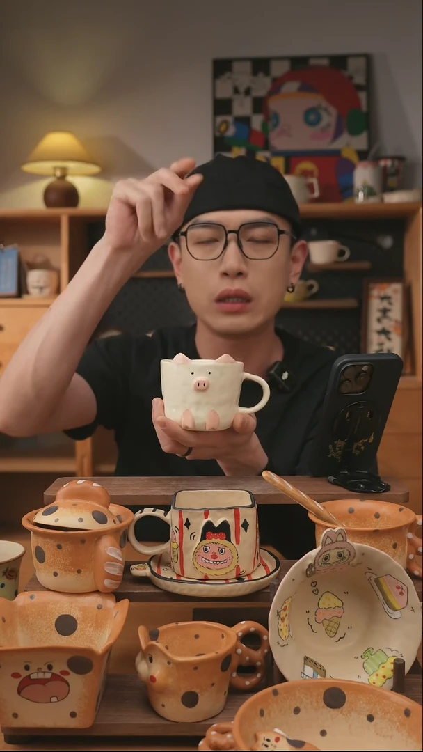 杯子景德镇可爱设计师款陶瓷