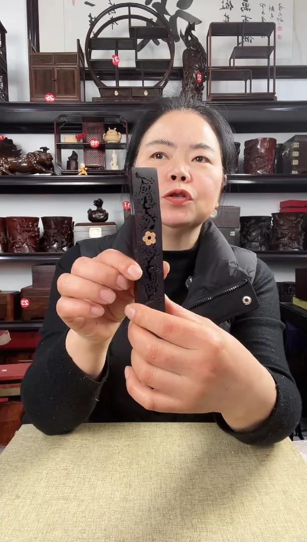 木梅花短线香盒老李红木工艺品