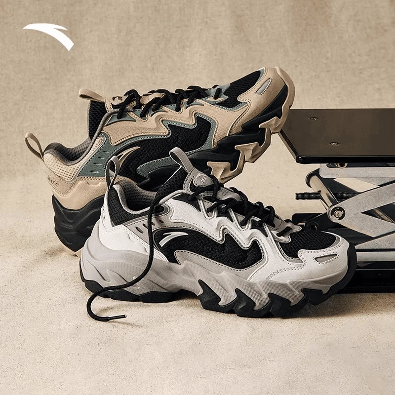 安踏磐石【王一博同款】丨户外鞋复古休闲运动老爹鞋112448865-YH