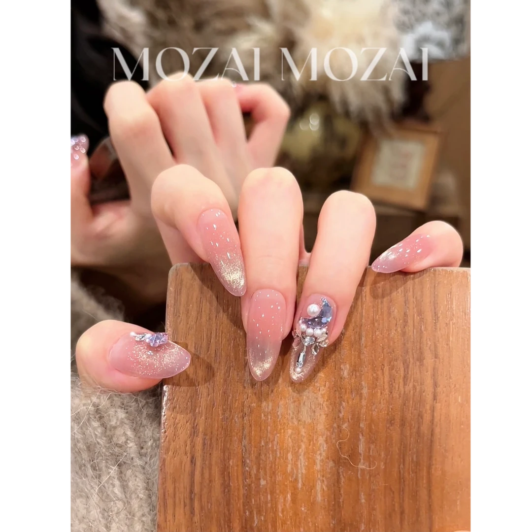 茉哉【施家全华钻/圣女权杖】纯手工定制拆卸穿戴甲A5122