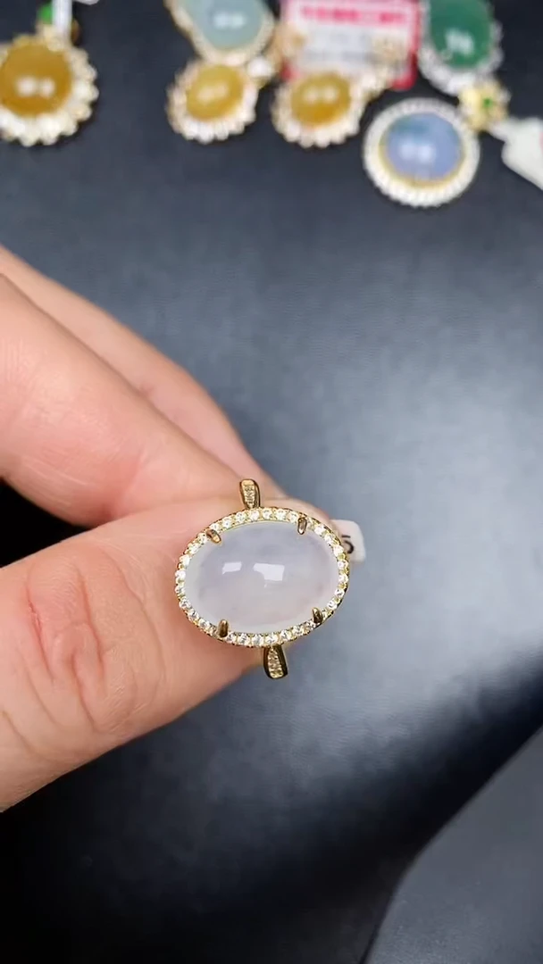 银S925镶嵌戒指翡翠1430