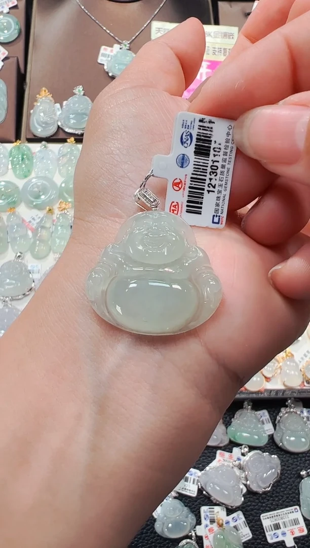 【闪购商品】翡翠吊坠(不含链)18K金镶嵌佛公吊坠101