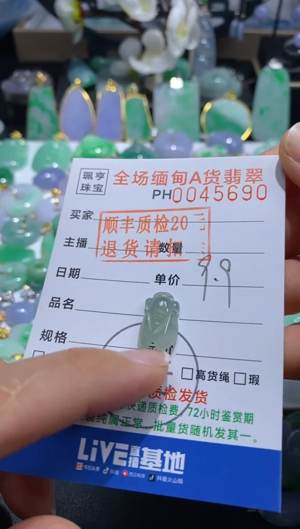 翡翠未镶嵌吊坠(不含链)蝉